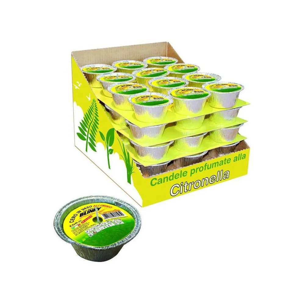 CERI CITRONELLA BLINKY EXPO VASO ALLUMINIO 8,5X4H CM