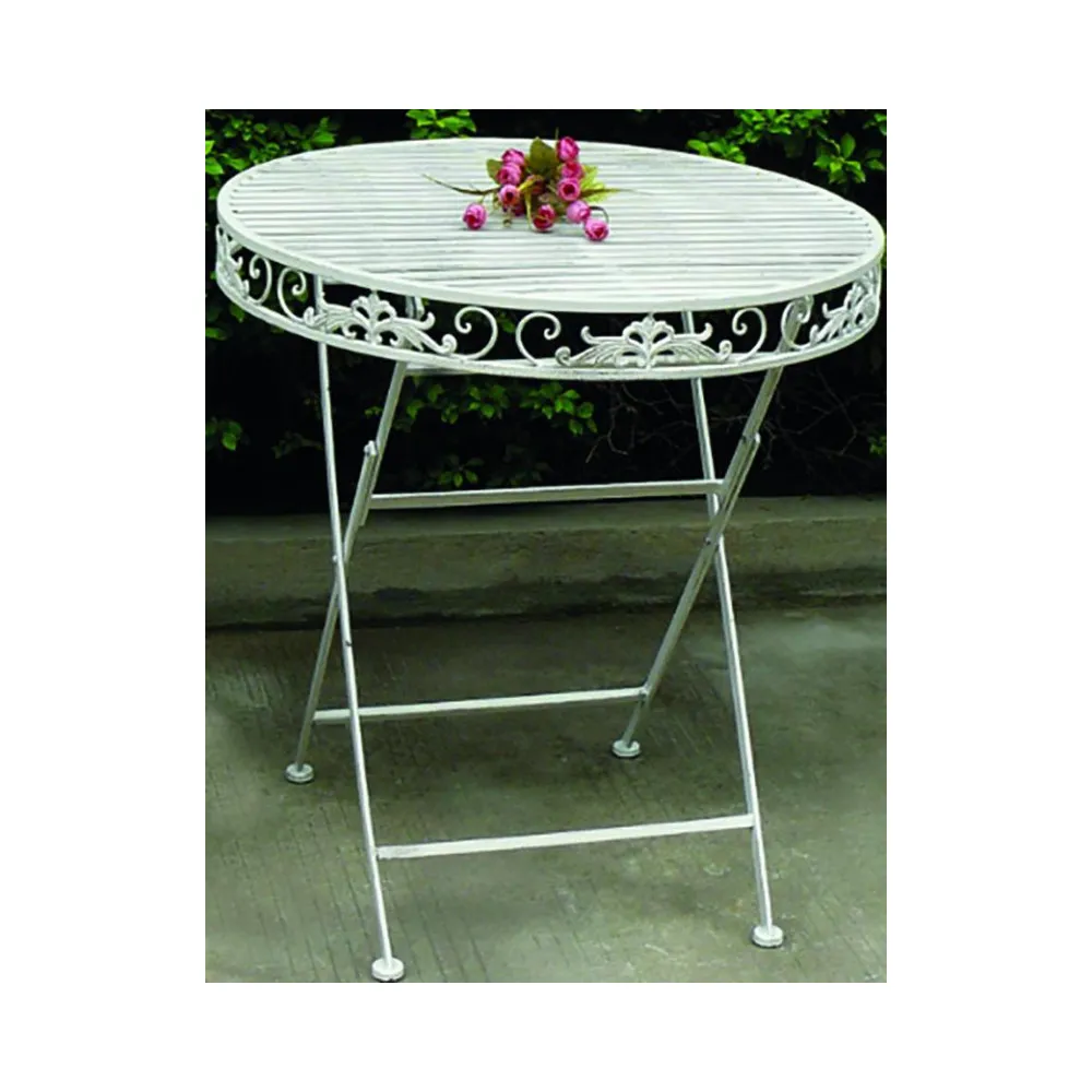 TAVOLI FERRO BATTUTO VIGOR MIKA BIANCO 70X76H CM TAVOLI FERRO BATTUTO VIGOR MIKA BIANCO 70X76H CM