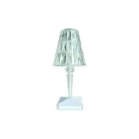 LAMPADA DA TAVOLO ART.GILDA VIGOR COLORE CRISTALLO 2W 140lumens Batteria Litio Ricaricabile