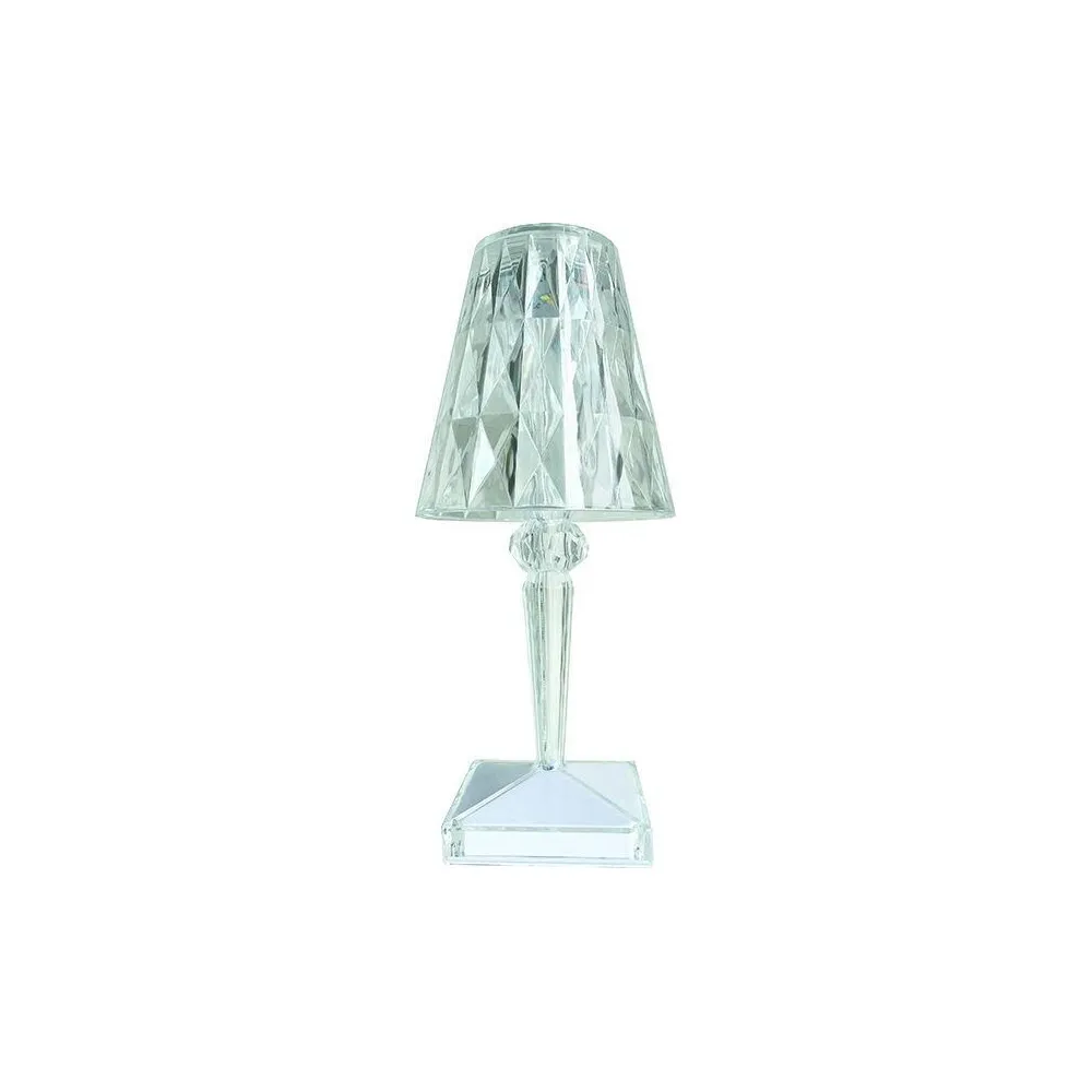 LAMPADA DA TAVOLO ART.GILDA VIGOR COLORE CRISTALLO 2W 140lumens Batteria Litio Ricaricabile LAMPADA DA TAVOLO ART.GILDA VIGOR COLORE CRISTALLO 2W 140lumens Batteria Litio Ricaricabile