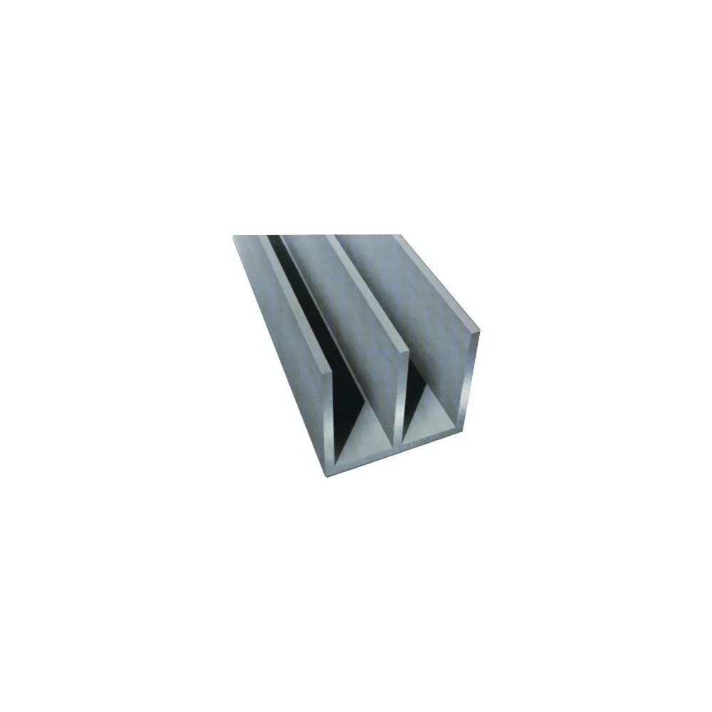 CANALINO DOPPIO ALLUMINIO ARGENTO 2MT 20X18MM CANALINO DOPPIO ALLUMINIO ARGENTO 2MT 20X18MM