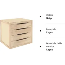 CASSETTIERA 4 CASSETTI CM.39X30X37,5H