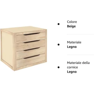 CASSETTIERA 4 CASSETTI CM.39X30X37,5H