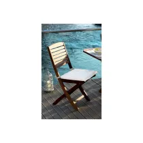 SEDIA IN LEGNO "FLOWER" CM 40X59X91H