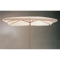 OMBRELLONE IN LEGNO 2x3MT. PALO DA 48CM 6 STECCHE BIANCO