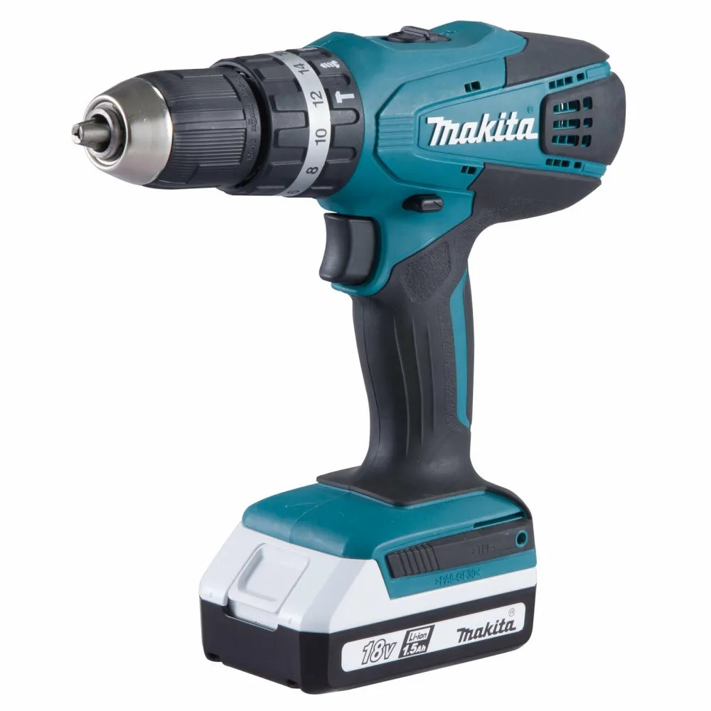 TRAPANO AVVITATORE A PERCUSSIONE A BATTERIA MAKITA 18V-LI / 2 BATTERIE TRAPANO AVVITATORE A PERCUSSIONE A BATTERIA MAKITA 18V-LI / 2 BATTERIE
