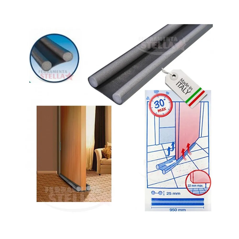 PARAFREDDO SOTTOPORTA GEKO DOPPIO ISOLAMENTO GREY 95CM PARAFREDDO SOTTOPORTA GEKO DOPPIO ISOLAMENTO GREY 95CM