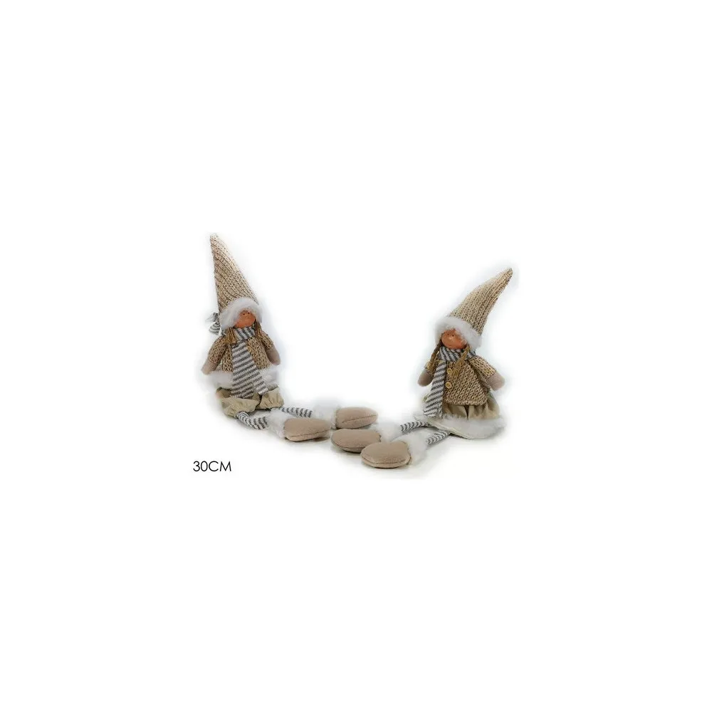 PERSONAGGIO DECORAZIONE NATALIZIA BIMBA SEDUTA CON CAPPELLO BEIGE H 30CM PERSONAGGIO DECORAZIONE NATALIZIA BIMBA SEDUTA CON CAPPELLO BEIGE H 30CM