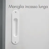 MANIGLIA INCASSO LUNGA BIANCO