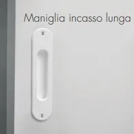 MANIGLIA INCASSO LUNGA BIANCO