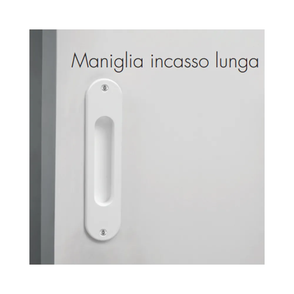 MANIGLIA INCASSO LUNGA BIANCO