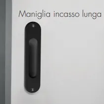 MANIGLIA INCASSO LUNGA NERA
