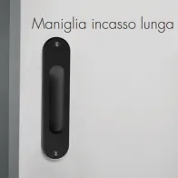 MANIGLIA INCASSO LUNGA NERA