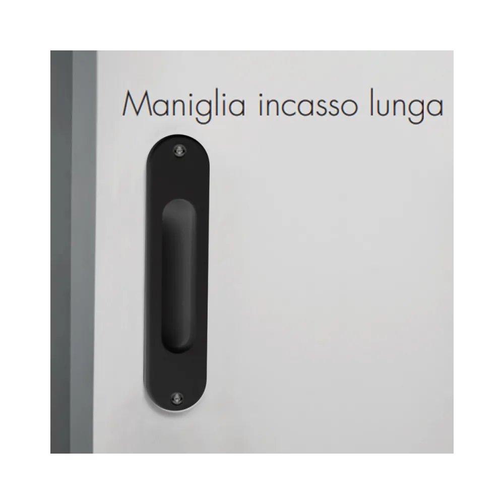 MANIGLIA INCASSO LUNGA NERA
