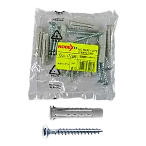 TASSELLO NCV IN BUSTA DIAMETRO 8 x 40 + VITE 5 x 45 mm Confezione 10 Pezzi