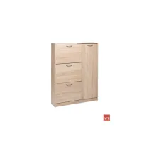 SCARPIERA ROVERE 3 ANTE CON DOPPIA PROFONDITÀ 1 ANTA+2MENSOLE 95X25X129CM