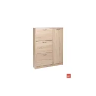 SCARPIERA ROVERE 3 ANTE CON DOPPIA PROFONDITÀ 1 ANTA+2MENSOLE 95X25X129CM