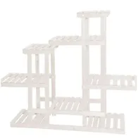 FIORIERA PORTAVASI IN LEGNO 120X98CM 8 POSTI BIANCO