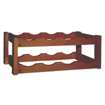 CANTINETTA 8 BOTTIGLIE COLORE NOCE SCURO 45X25X16,5CM