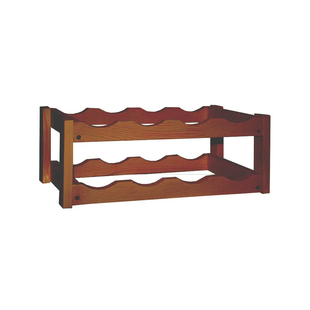 CANTINETTA 8 BOTTIGLIE COLORE NOCE SCURO 45X25X16,5CM