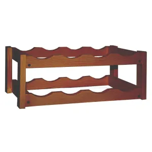 CANTINETTA 8 BOTTIGLIE COLORE NOCE SCURO 45X25X16,5CM