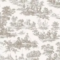 CARTA DA PARATI "TOILE DE JOUY ARMONIA VERT" A METRAGGIO