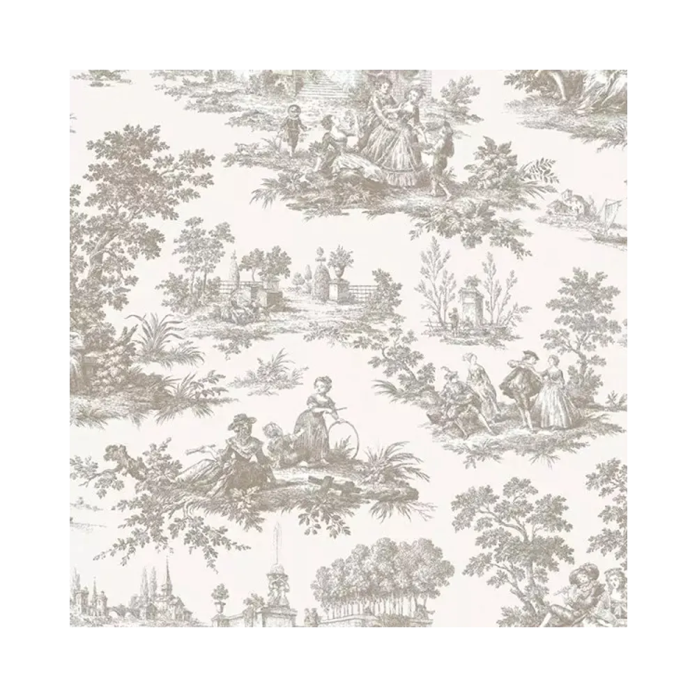 CARTA DA PARATI "TOILE DE JOUY ARMONIA VERT" A METRAGGIO