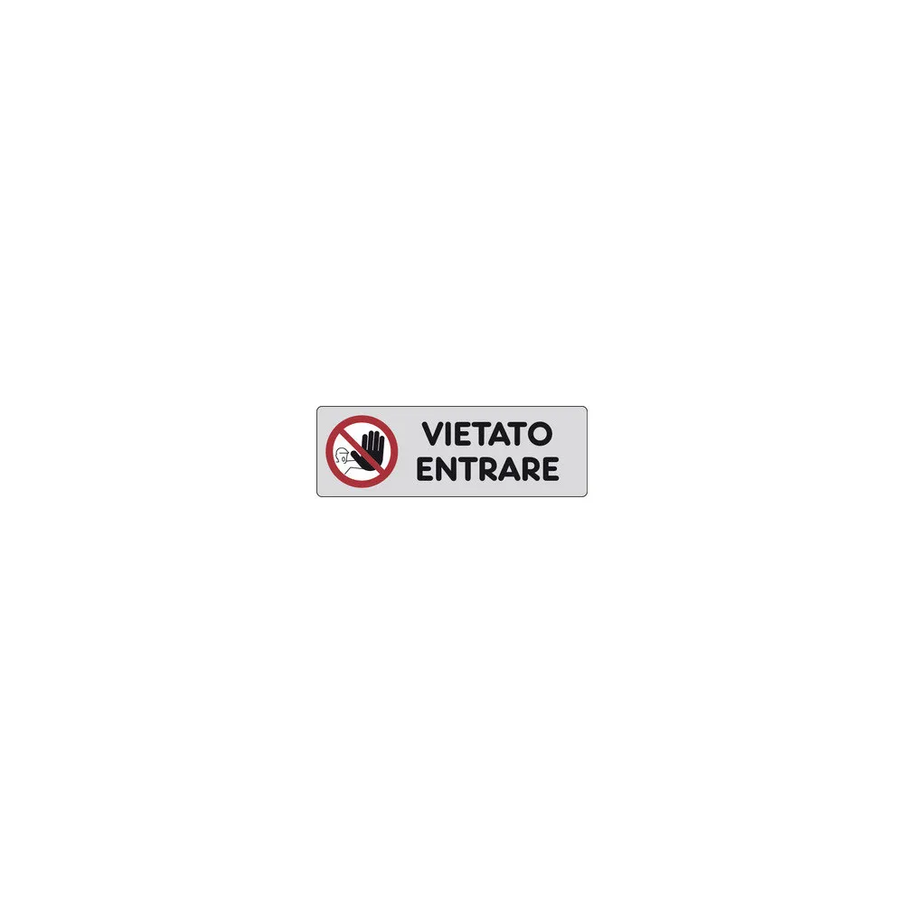 ETICHETTE ADESIVE 15X5 CM VIETATO ENTRARE