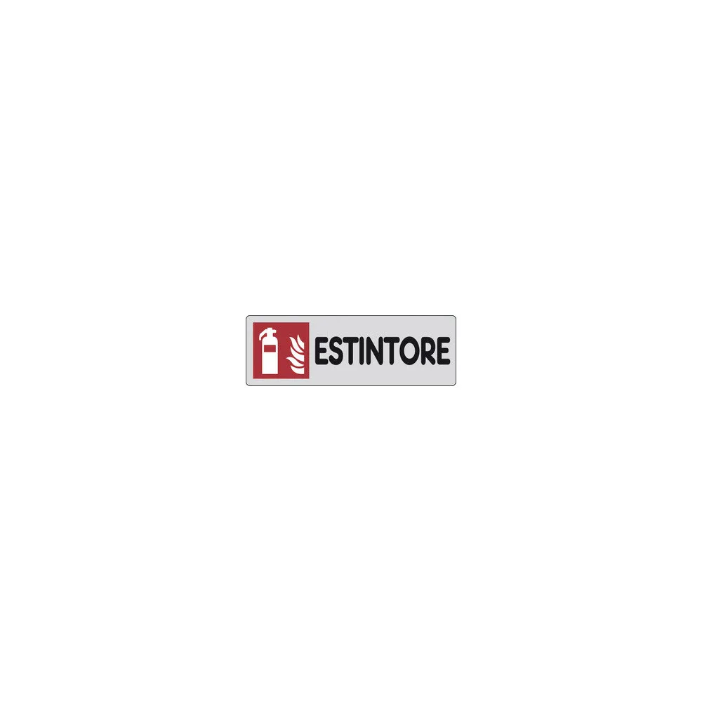 ETICHETTE ADESIVE 15X5 CM ESTINTORE