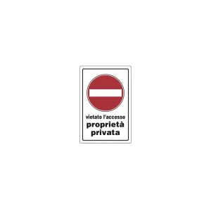 TARGA SEGNALETICA PROPRIETÀ PRIVATA