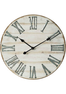 WHITE DISTRESSED CLOCK WITH...