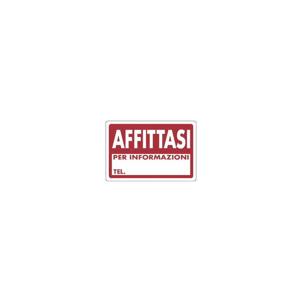 TARGA SEGNALETICA AFFITTASI