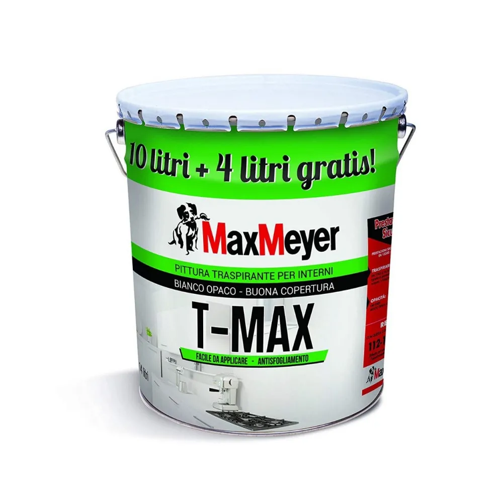 IDROPITTURA BIANCO TRASPIRANTE T-MAX 14L IDROPITTURA BIANCO TRASPIRANTE T-MAX 14L
