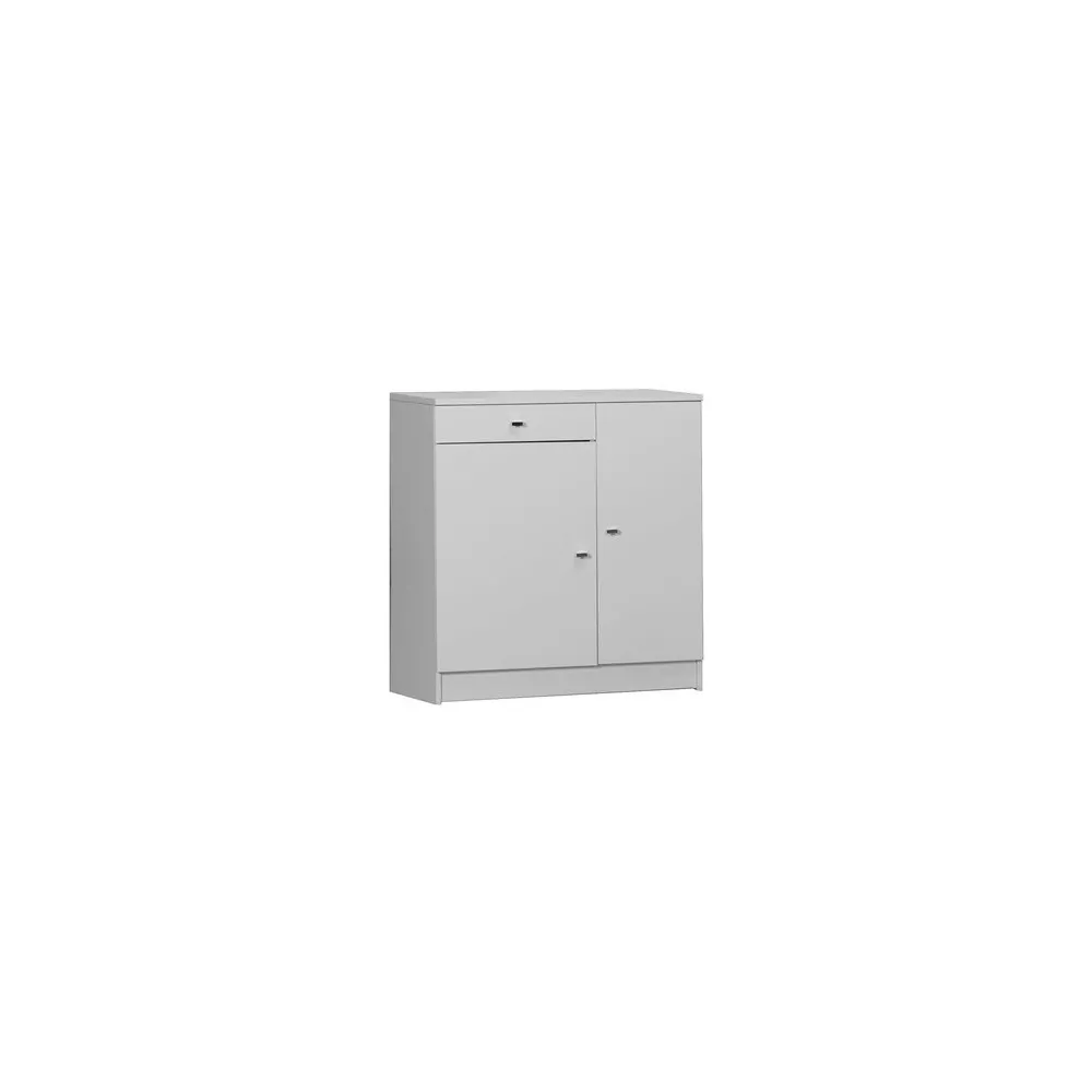 MOBILE BIANCO LACCATO 2 ANTE + 1 CASSETTO CM.77X34X80H