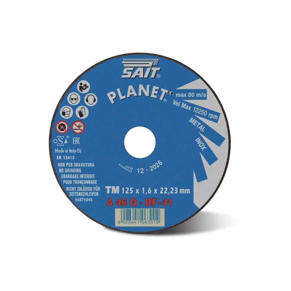 DISCO FERRO PLANET-TM 115X1,6X22,23 mm A 46 Q DISCO FERRO PLANET-TM 115X1,6X22,23 mm A 46 Q