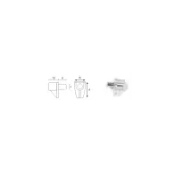 REGGIPIANO ANTIURTO IN PLASTICA 16 mm (A) x 11 mm (B) Trasparente