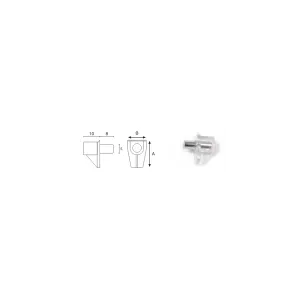 REGGIPIANO ANTIURTO IN PLASTICA 16 mm (A) x 11 mm (B) Trasparente