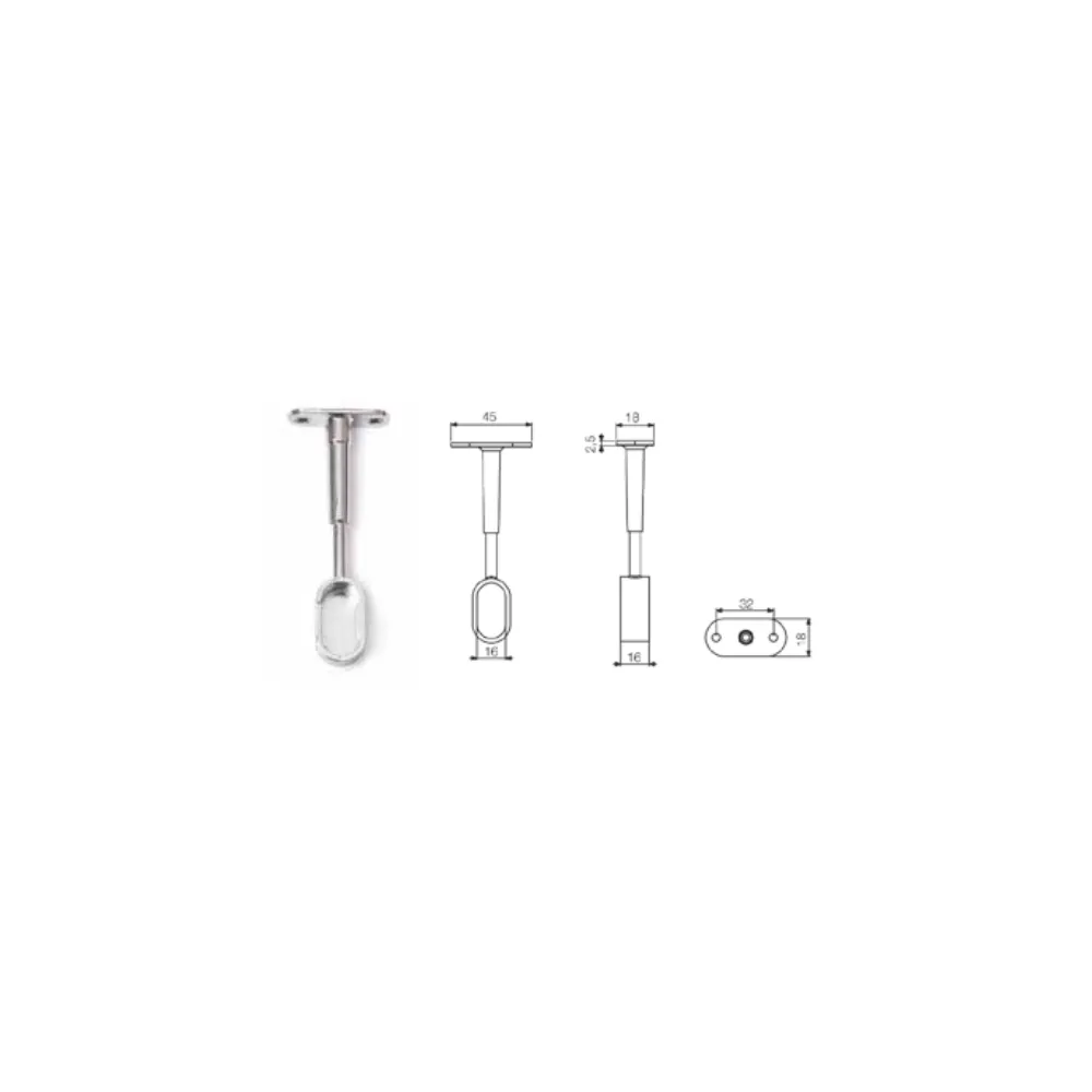 REGGITUBO REGOLABILE 30x15 FORO CHIUSO REGGITUBO REGOLABILE 30x15 FORO CHIUSO