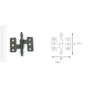 CERNIERA PIANA STILE BAROCCO BRONZATA SX ALTEZZA MM. 65 LARGHEZZA MM. 55
