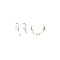 CATENELLA FERMAPORTE IN OTTONE 37X13 BRONZATA