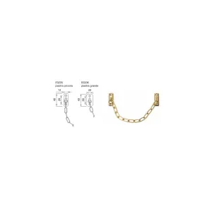 CATENELLA FERMAPORTE IN OTTONE 37X13 BRONZATA