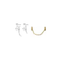 CATENELLA FERMAPORTE IN OTTONE 37X13 ORO