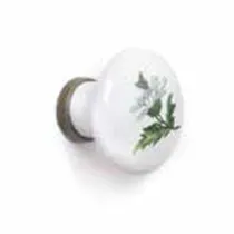 POMOLO TONDO IN CERAMICA 32MM BIANCO
