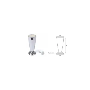 PIEDINO IN PLASTICA H.12 CM IN ALLUMINIO