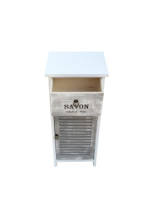 BEDSIDE TABLE WITH 1 DRAWER AND 1 DOOR DEGIN RETRO 74X32X26CM