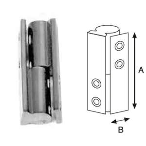 CERNIERA PER MOBILI 40x10 CROMOSATINATA