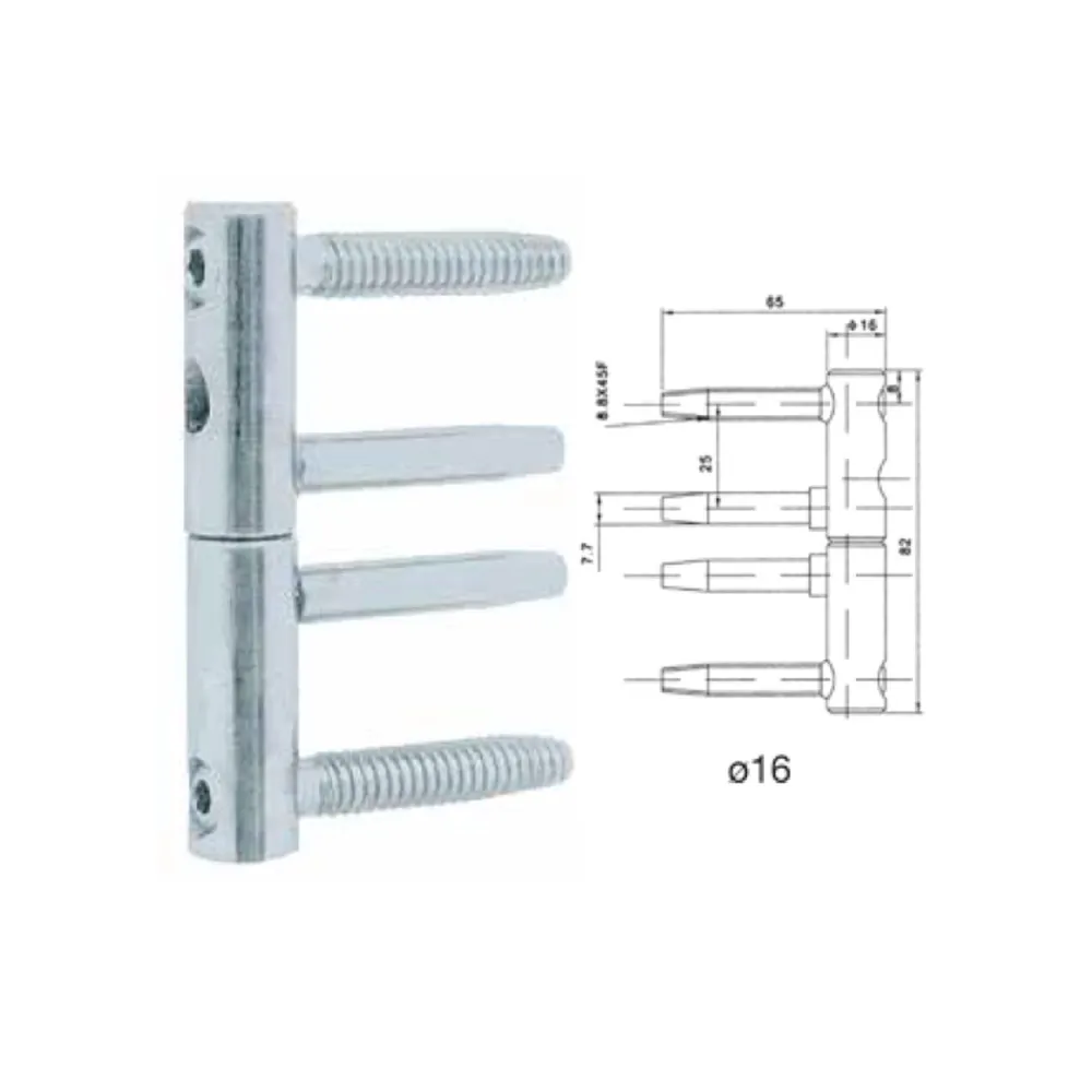 CERNIERA PER LEGNO REGISTRABILE FINITURA TROPICALIZZATA Diametro 16 mm