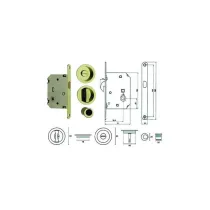 KIT TONDO IN ZAMA PER PORTE SCORREVOLI Ø48MM