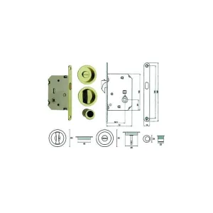 KIT TONDO IN ZAMA PER PORTE SCORREVOLI Ø48MM