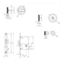 KIT TONDO IN ZAMA PER PORTE SCORREVOLI Ø48MM